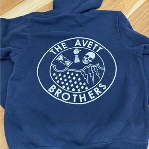 Navy Blue Avett Brothers tour hoodie